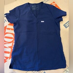 Figs Catarina one pocket scrub top - Navy, XS